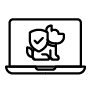 Pet laptop icon